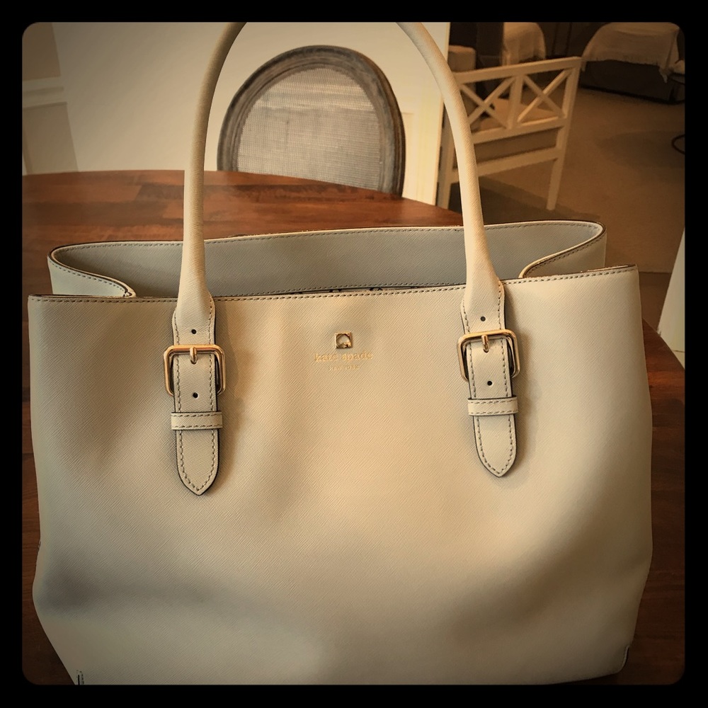Kate Spade oversized light grey bag